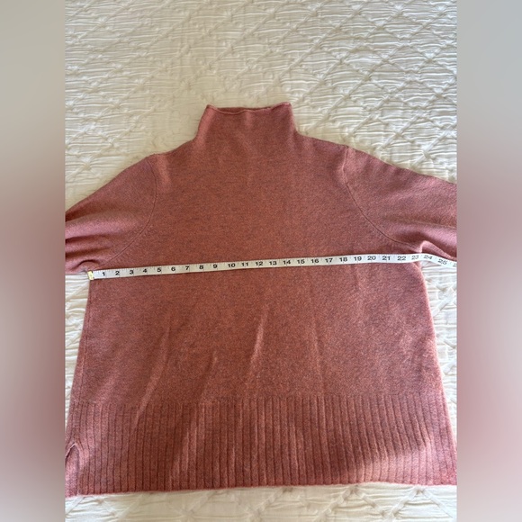 Madewell Sweater Pink Inland turtleneck coziest yarn alpaca wool blend XL - Picture 10 of 11
